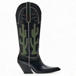 Zara cactus cowboy boots